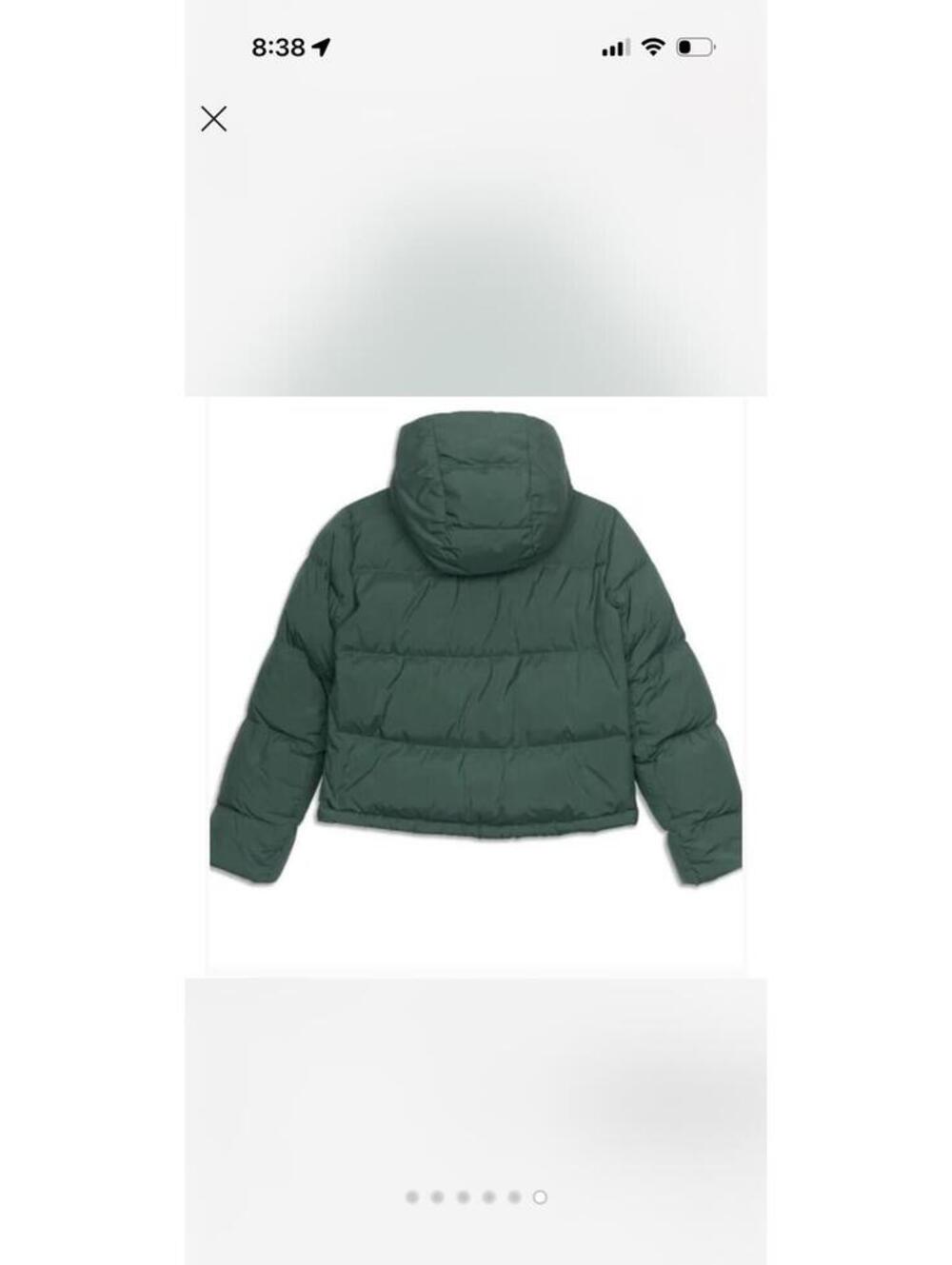 NWOT lululemon wunder puff short hooded parka Forest Everglade green size 12 - Picture 4 of 6